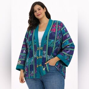 💮 Vibrant Custom Made Ribbon Trim Jacket